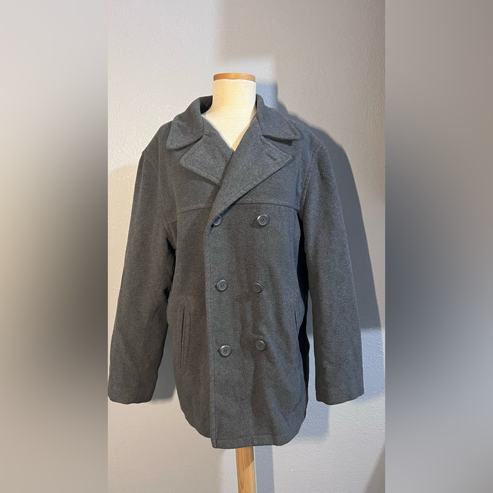 Columbia men’s Charcoal Pea Coat